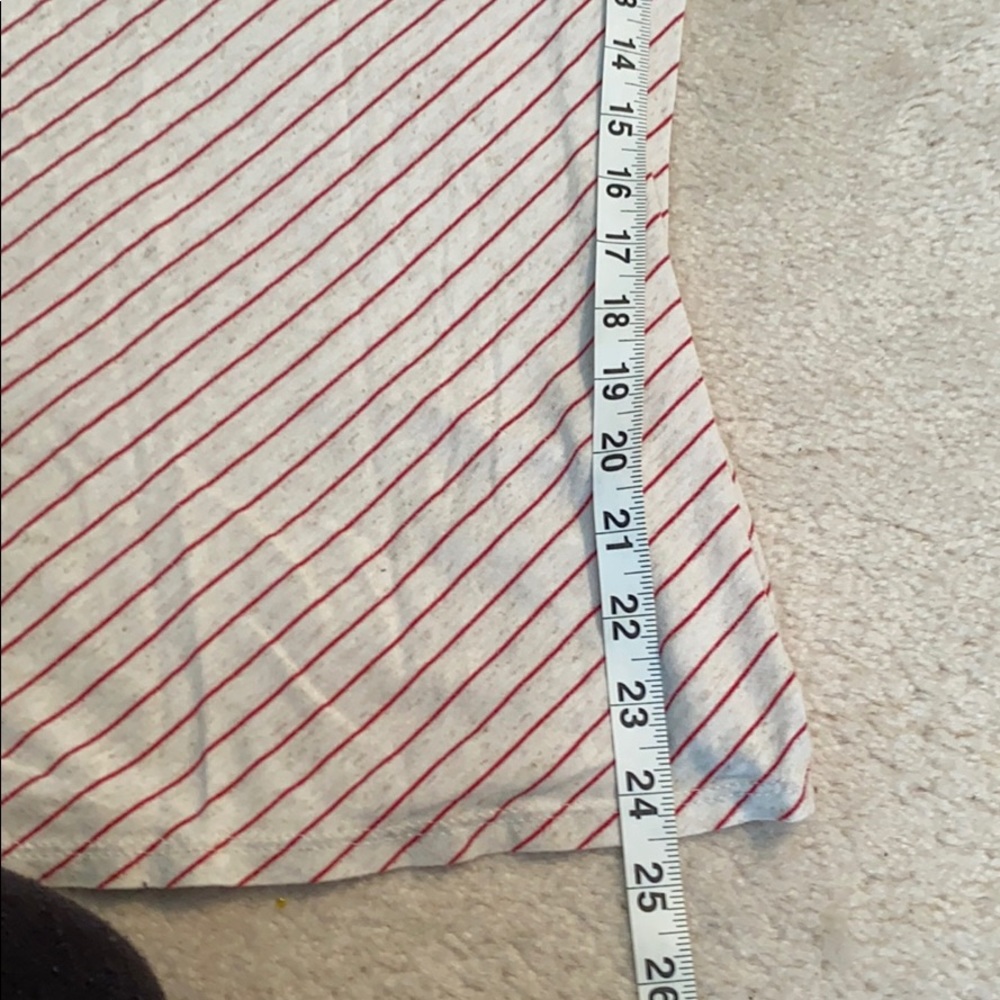 🥭(4 for $15) One Clothing Brand Cream and Red Stripes - Picture 6 of 7